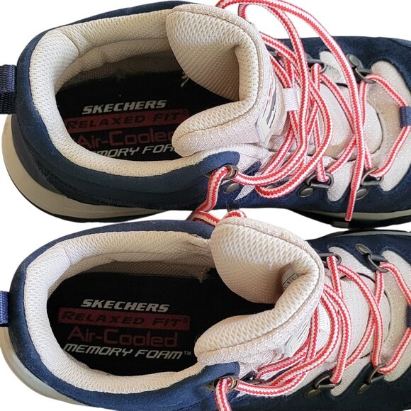 Skechers Blue Suede Trego El Capitan Hiking Boot Waterproof 158254 Size 9 - Picture 11 of 16